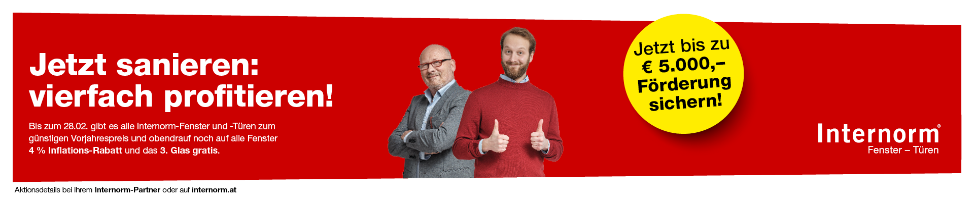 Fenster Sanieren Internorm Rabatt Aktion 2026